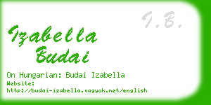 izabella budai business card